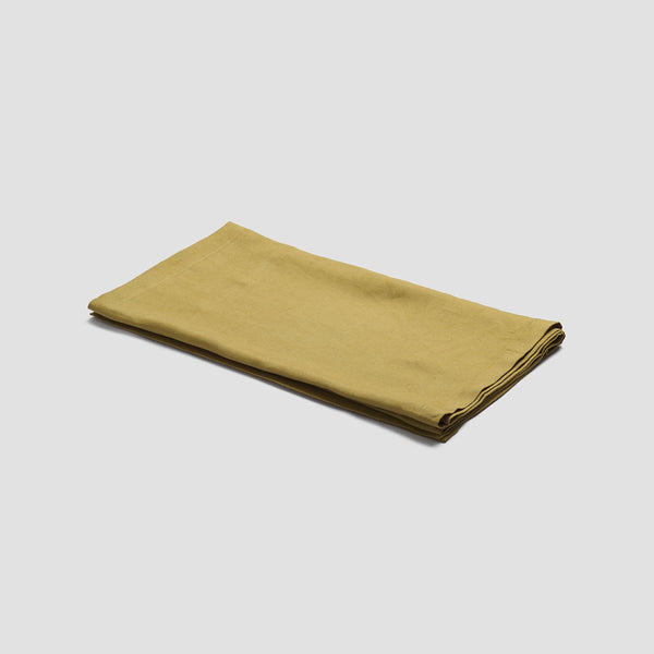 Botanical Green Linen Table Runner