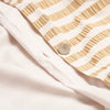 Ochre Seersucker Stripe Cotton Duvet Cover Detail