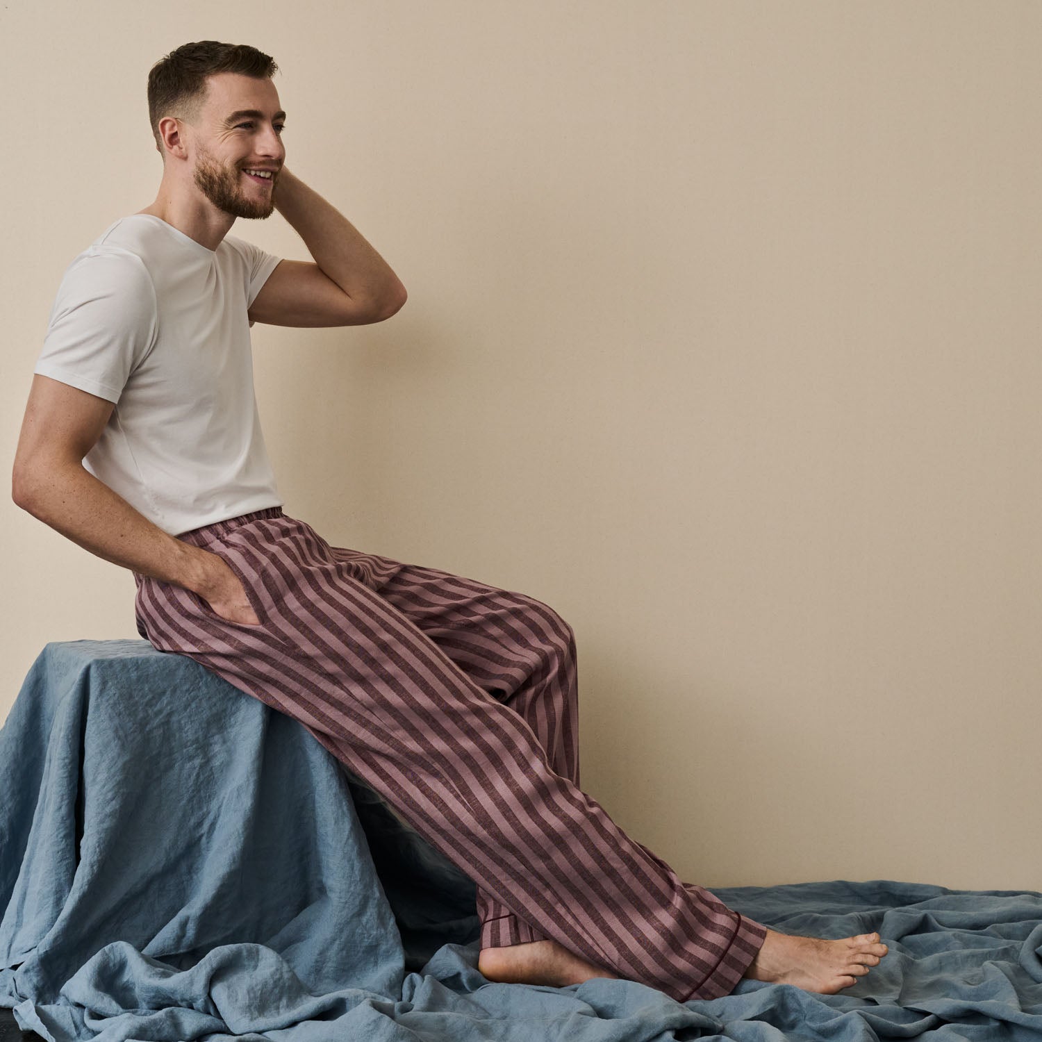 Men's Linen Pyjama Trousers