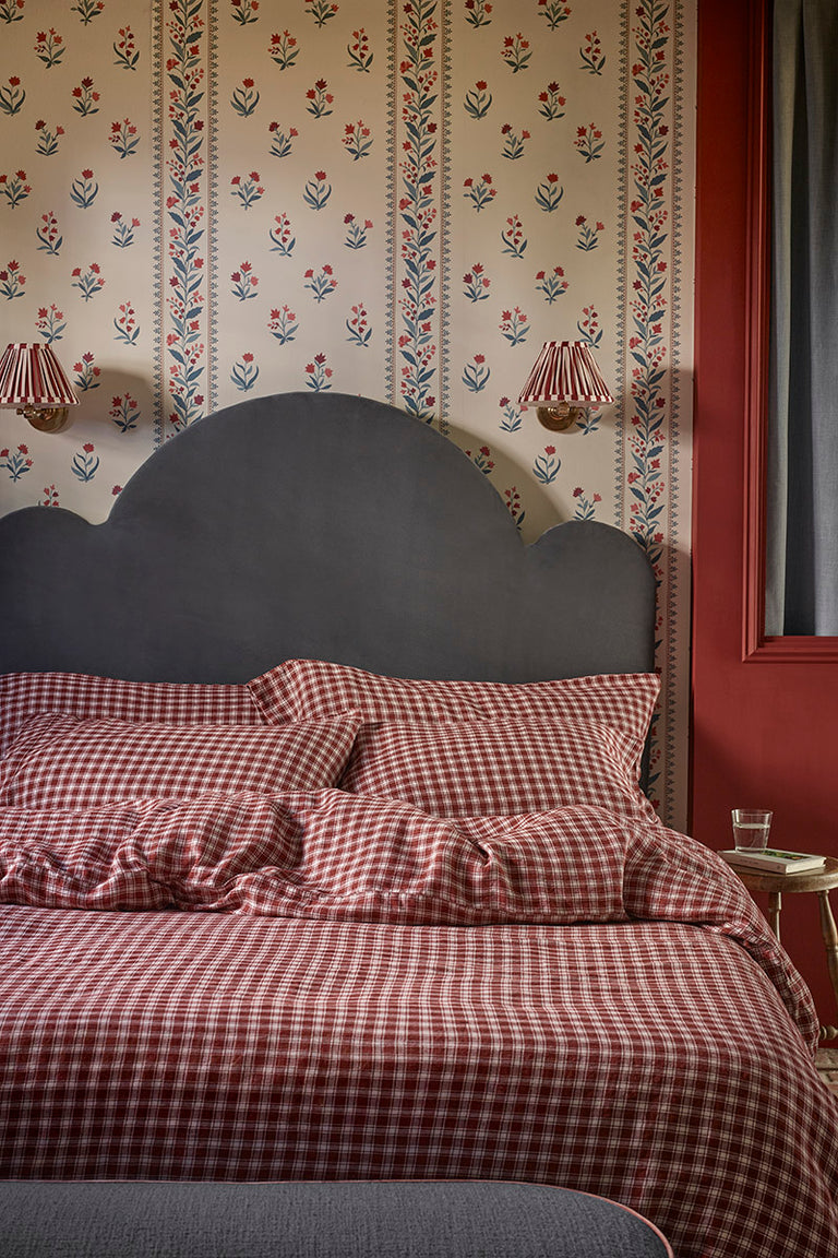 Rhubarb Heritage Gingham bedding