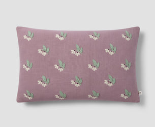 Elderberry Snowdrop Embroidered Filled Cushion