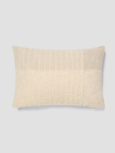 Cream & Oatmeal Soft Cross Weave Wool Rectangle Cushion Cover
