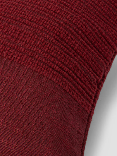 Rhubarb Soft Cross Weave Wool Rectangle Cushion Cover