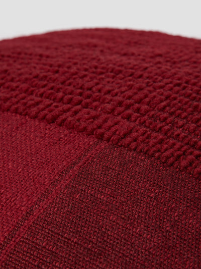 Rhubarb Soft Cross Weave Wool Square Cushion Cover - alternate image