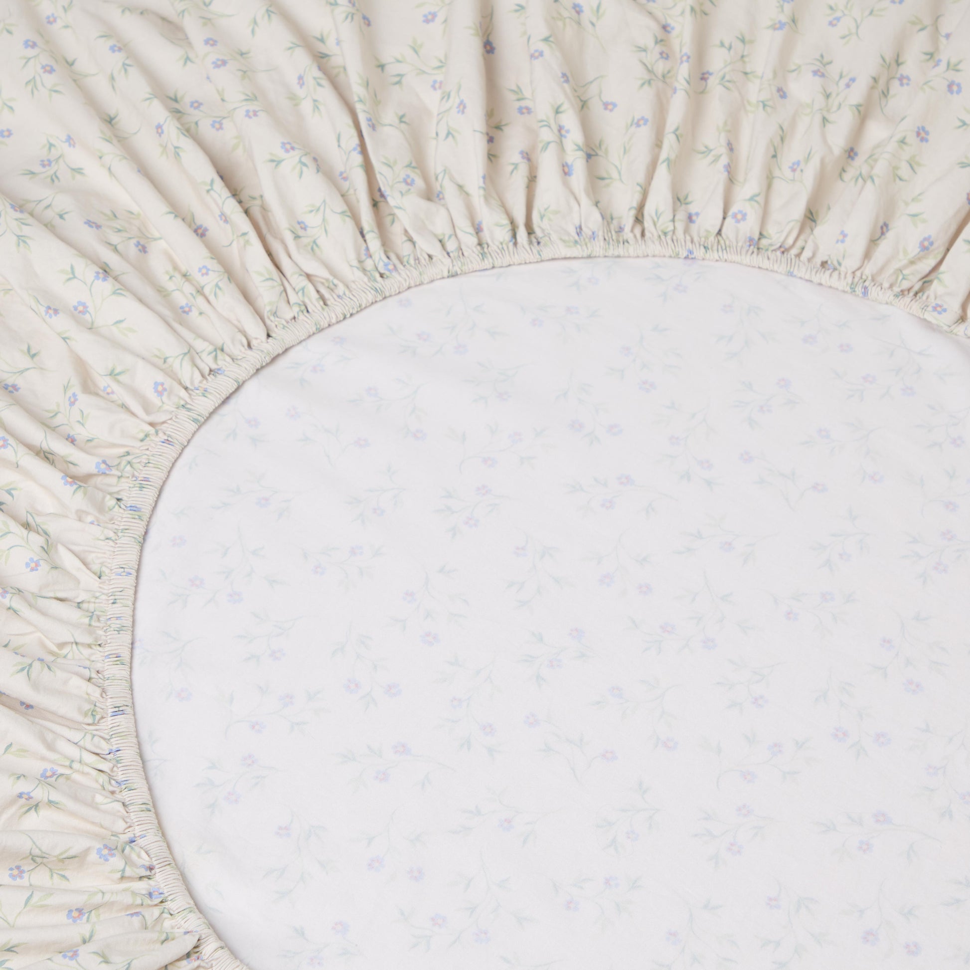 Spring Sprig Cotton Fitted Sheet