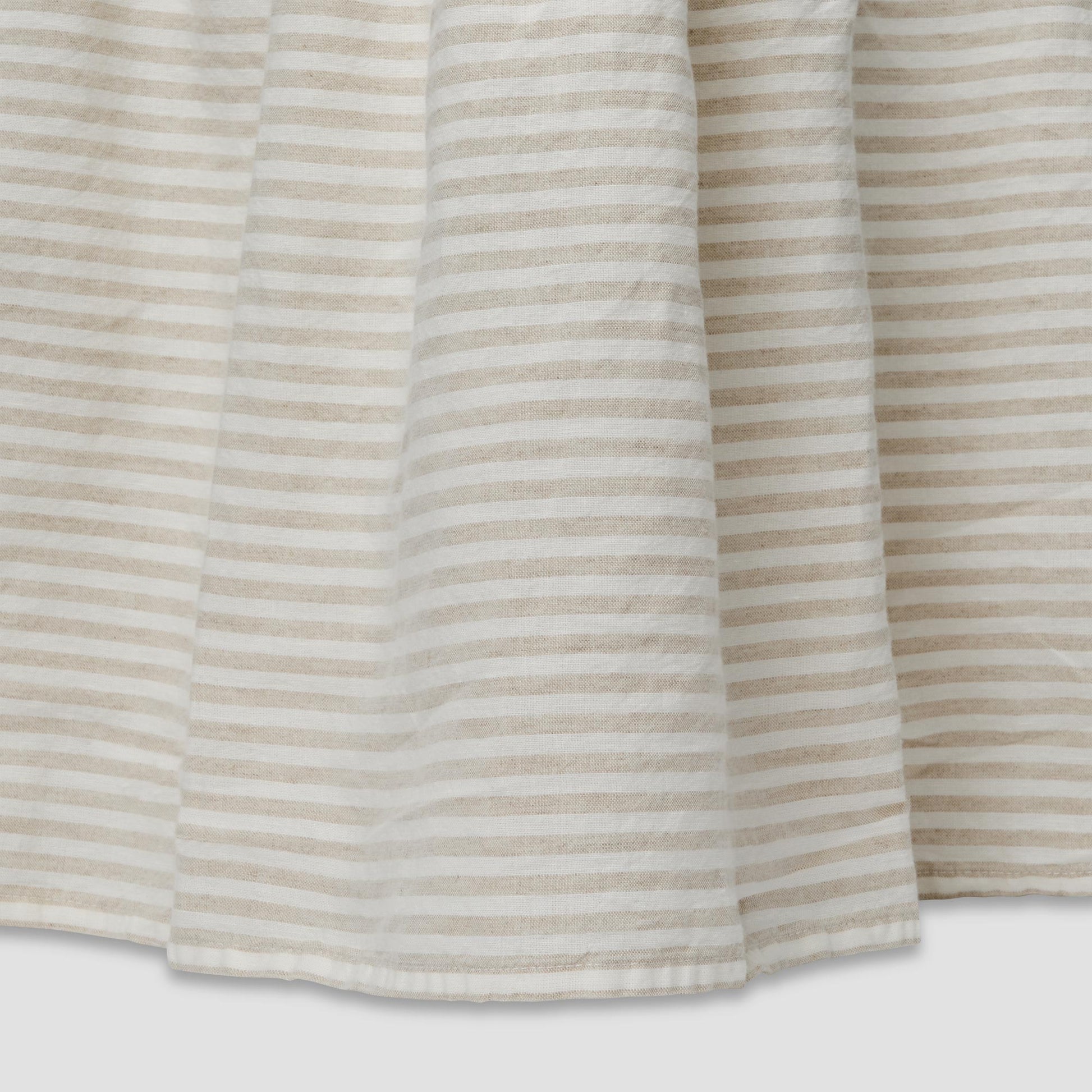 Oatmeal Stripe 100% Linen Valance