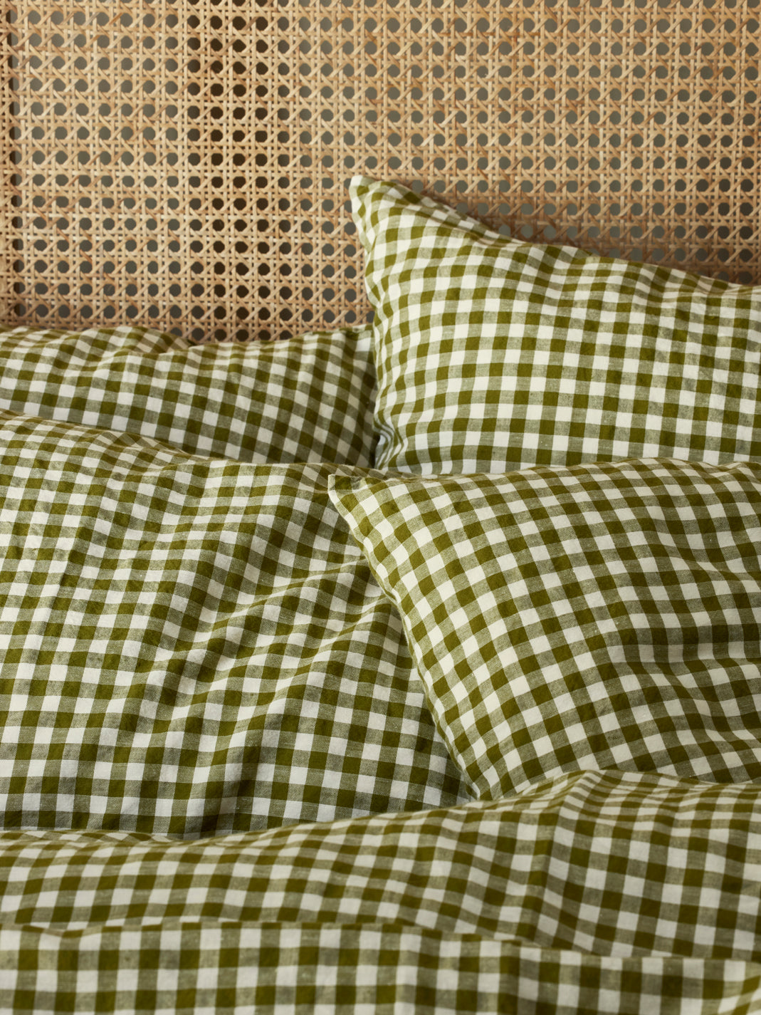 Botanical Gingham 100% Linen Pillowcases