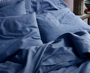 Blueberry Linen Blend Pillowcases (Pair)