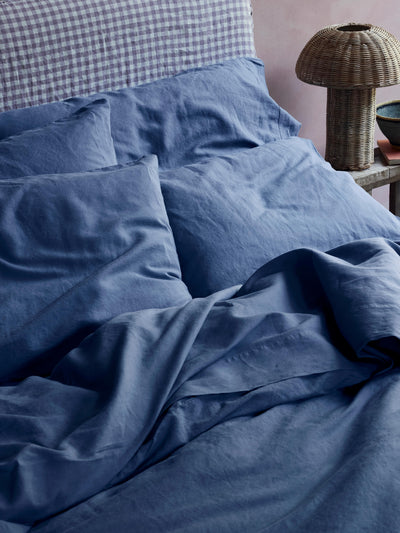 Blueberry Linen Blend Pillowcases (Pair)