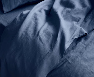 Blueberry Linen Blend Flat Sheet