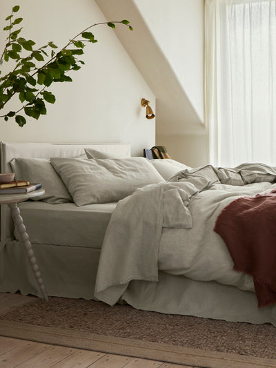Oatmeal 100% Linen Duvet Cover