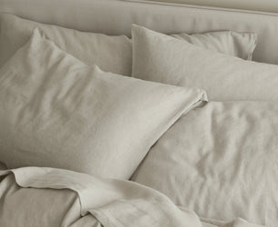 Oatmeal Linen Blend Pillowcases (Pair)