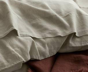 Oatmeal Linen Blend Flat Sheet