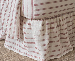 Rhubarb Kemptown Stripe Linen Blend Valance