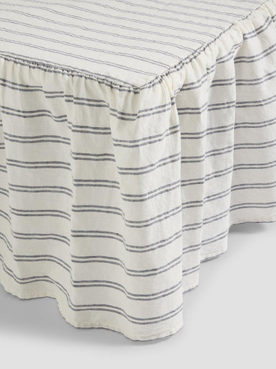 Ivory Kemptown Stripe Linen Blend Valance