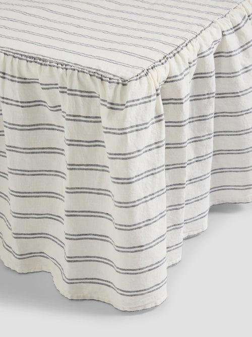 Ivory Kemptown Stripe 100% Linen Valance