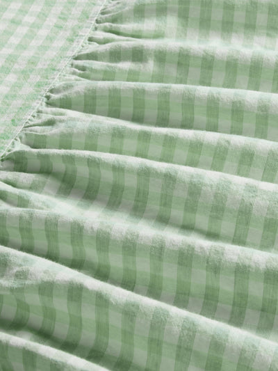 Sage Gingham Linen Blend Valance - alternate image