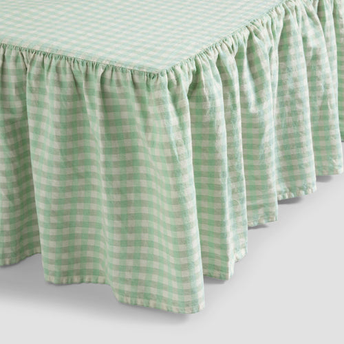 Sage Gingham Linen Blend Valance