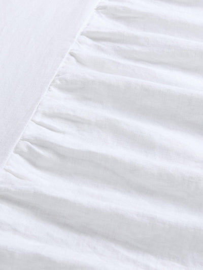White 100% Linen Valance