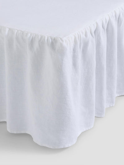 White 100% Linen Valance