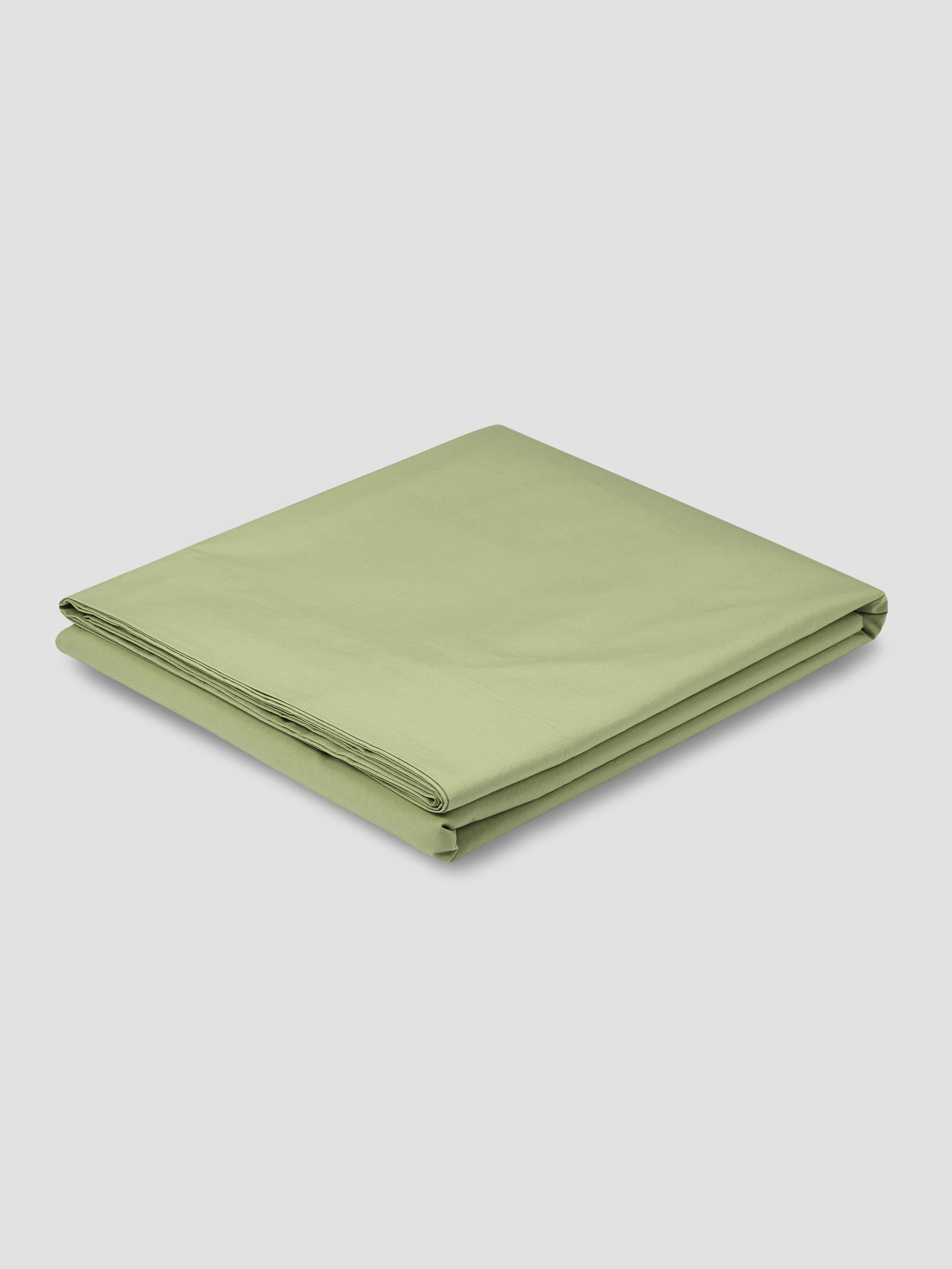 Pear Washed Cotton Percale Flat Sheet