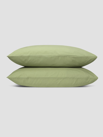 Pear Washed Cotton Percale Pillowcases (Pair)