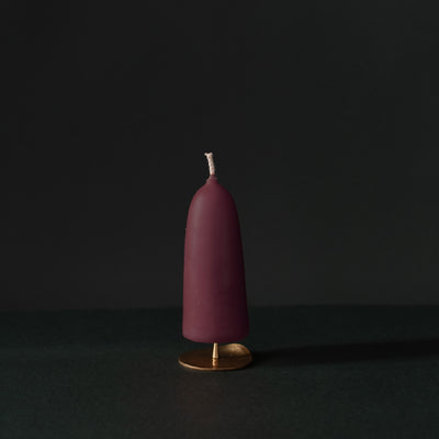 Claret Beeswax Stubby Candles Set of 2 - alternate image