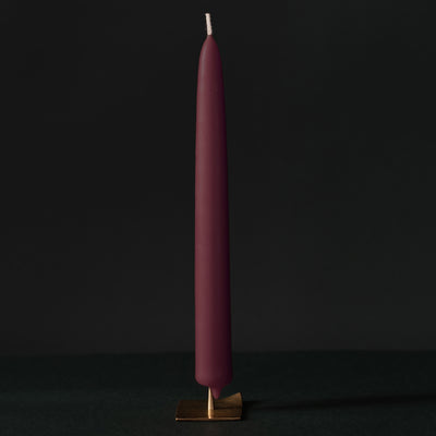 Claret Beeswax Dining Candles Set of 2 - alternate image