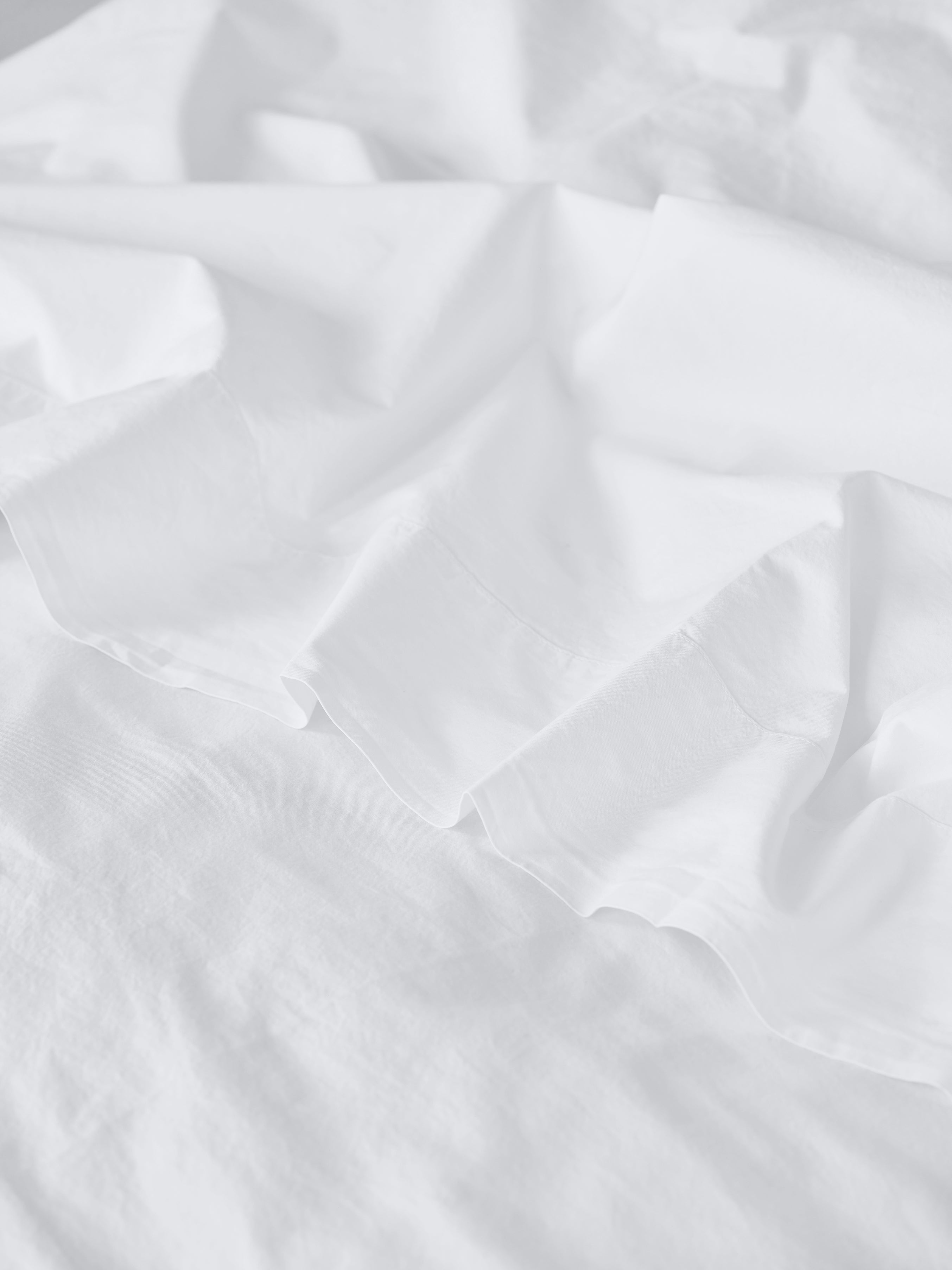 Washed Cotton Percale Flat Sheet