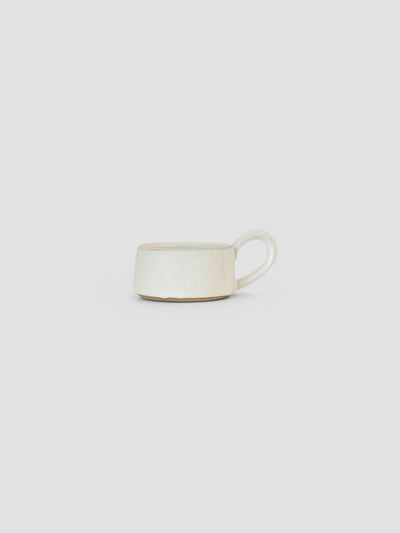 White Stoneware Tea Light Cup