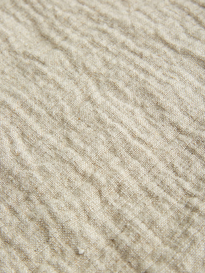 Oatmeal Linen Crinkle Throw - alternate image