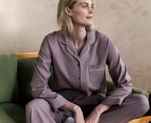 Elderberry Linen Blend Pyjama Trouser Set