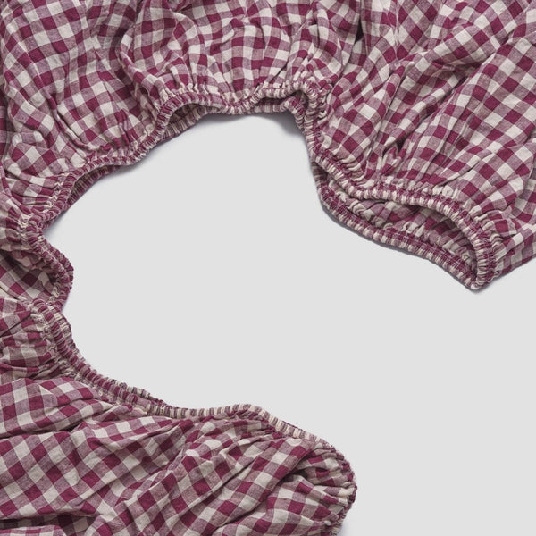 Berry Gingham Linen Bedtime Bundle