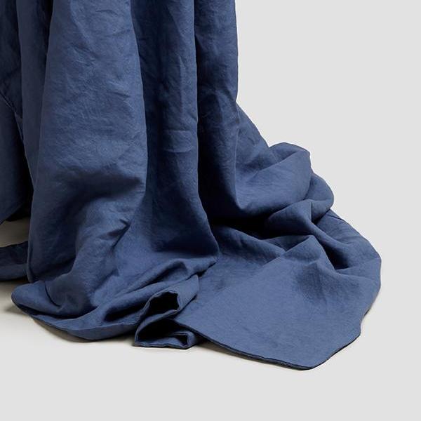 Blueberry Linen Fitted Sheet