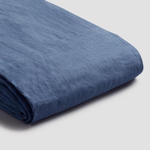 Blueberry Linen Fitted Sheet