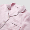 Blush Pink Linen Pyjama Shirt Collar Detail