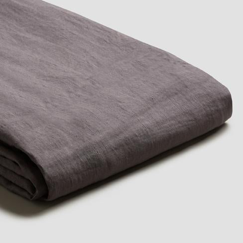 Charcoal Grey Linen Duvet Cover