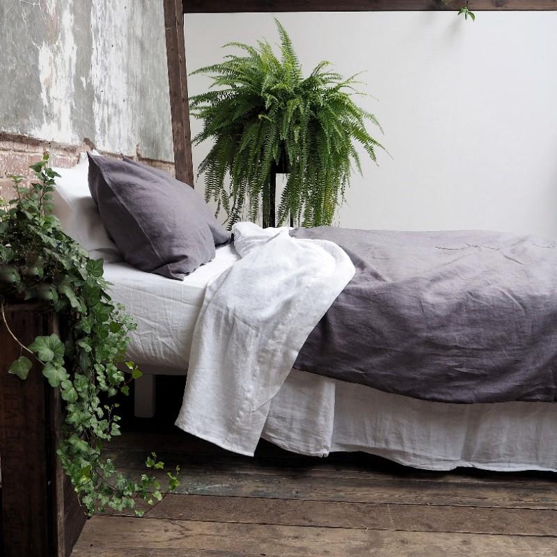 Charcoal Grey Linen Pillowcases
