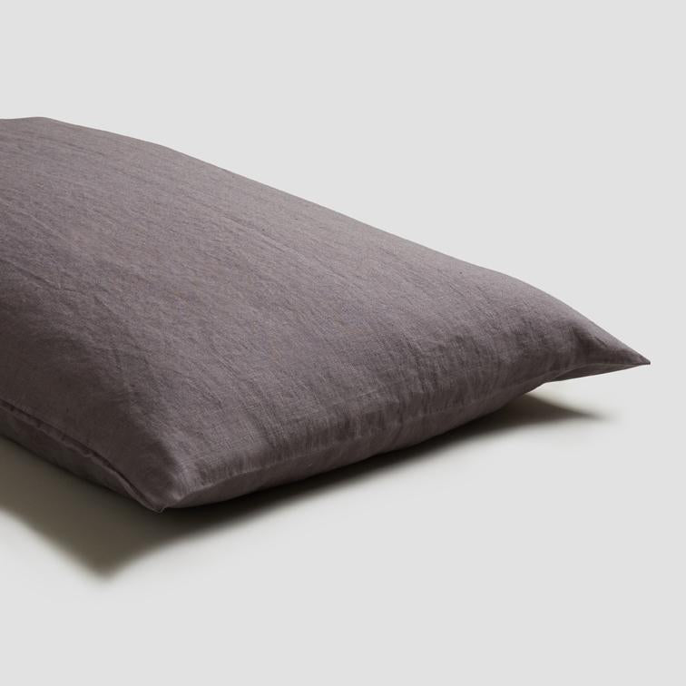 Charcoal Grey Linen Pillowcases