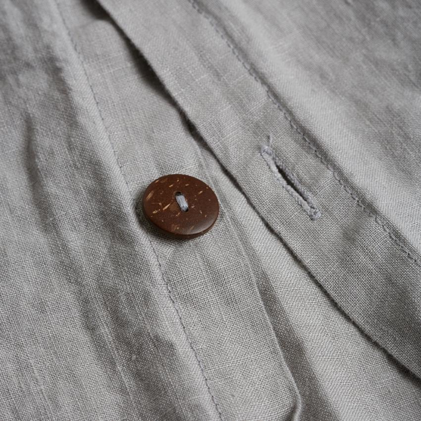 Dove Grey Linen Duvet Cover