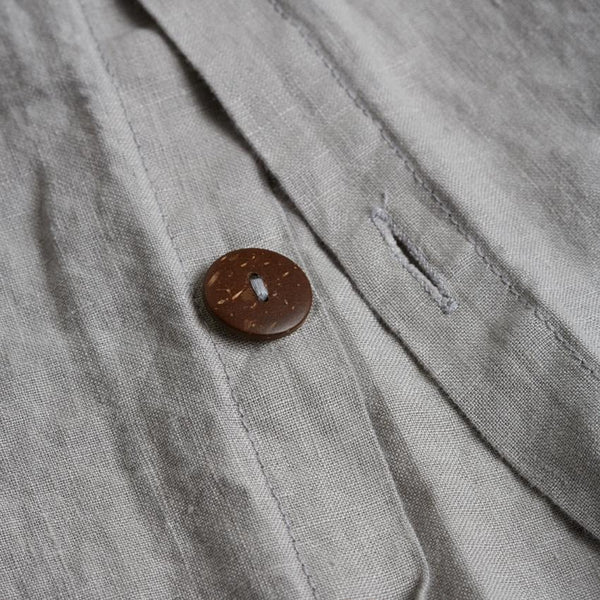 Dove Grey Linen Duvet Cover | Piglet in Bed UK