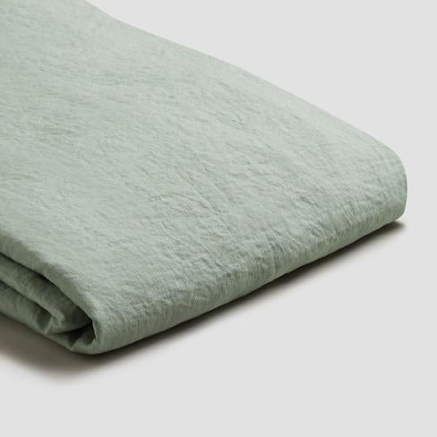 Sage Green Linen Flat Sheet