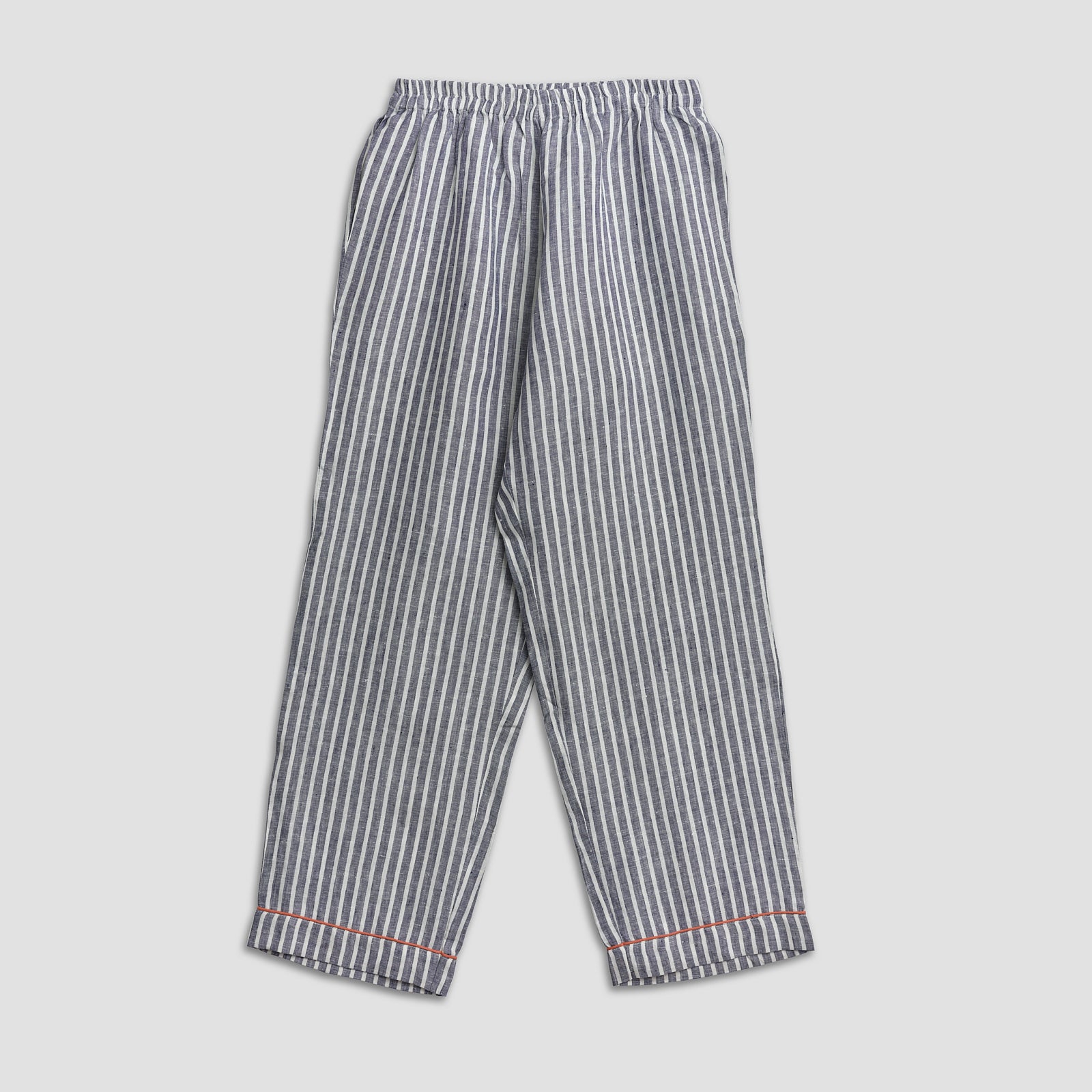 Women's Midnight Stripe Linen Pyjama Trousers