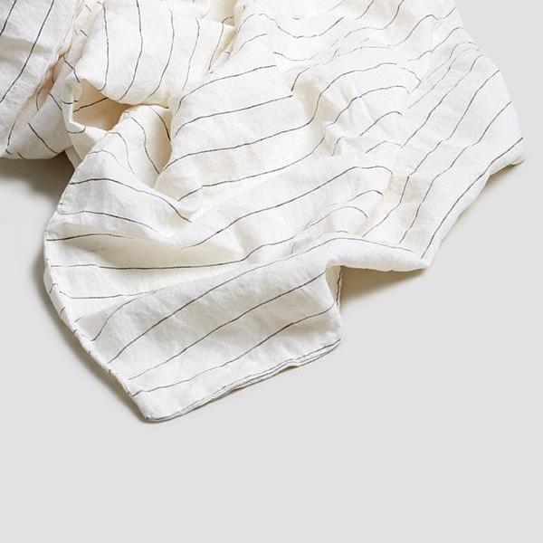 Luna Stripe Linen Duvet Cover