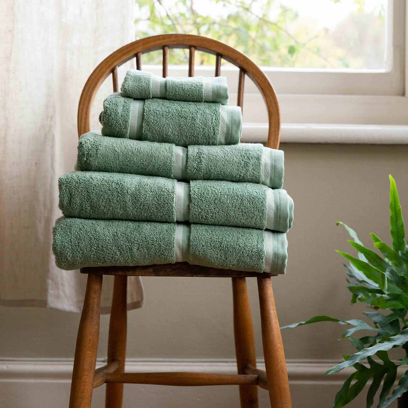 Meadow Green Towels