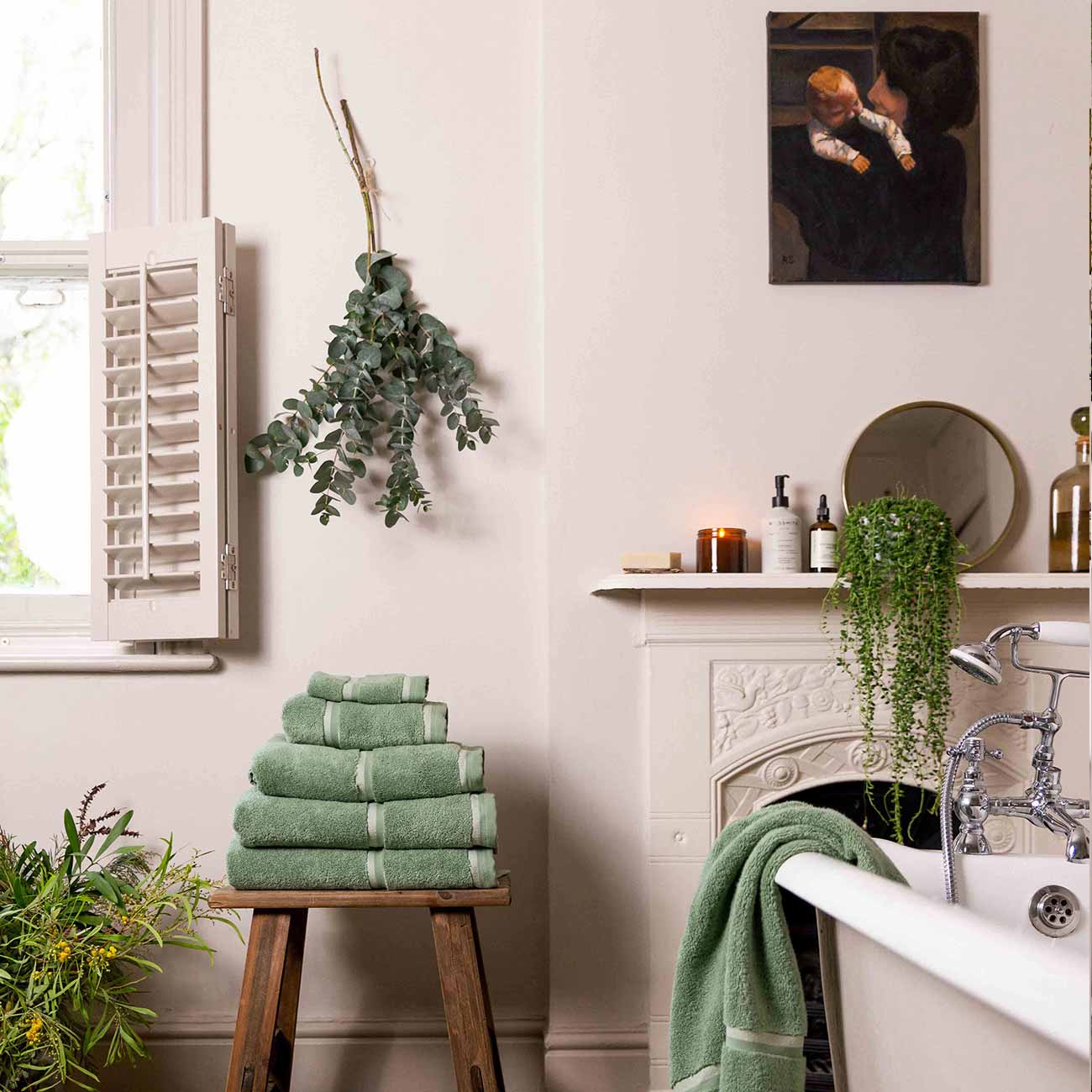 Meadow Green Cotton Towels