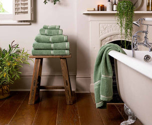 Meadow Green Cotton Towels