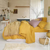 Honey, Sandstone and Berry Gingham Linen Bedding