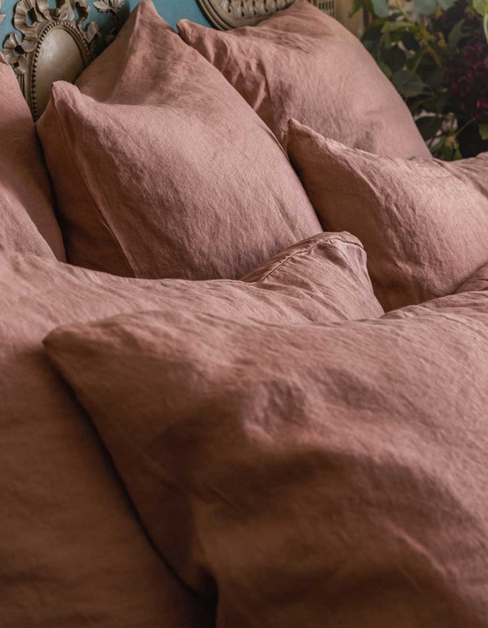 Warm Clay Linen Pillowcases