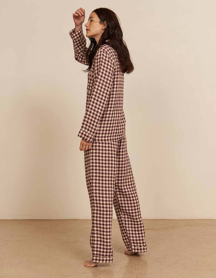 Berry Gingham Pyjama Trousers